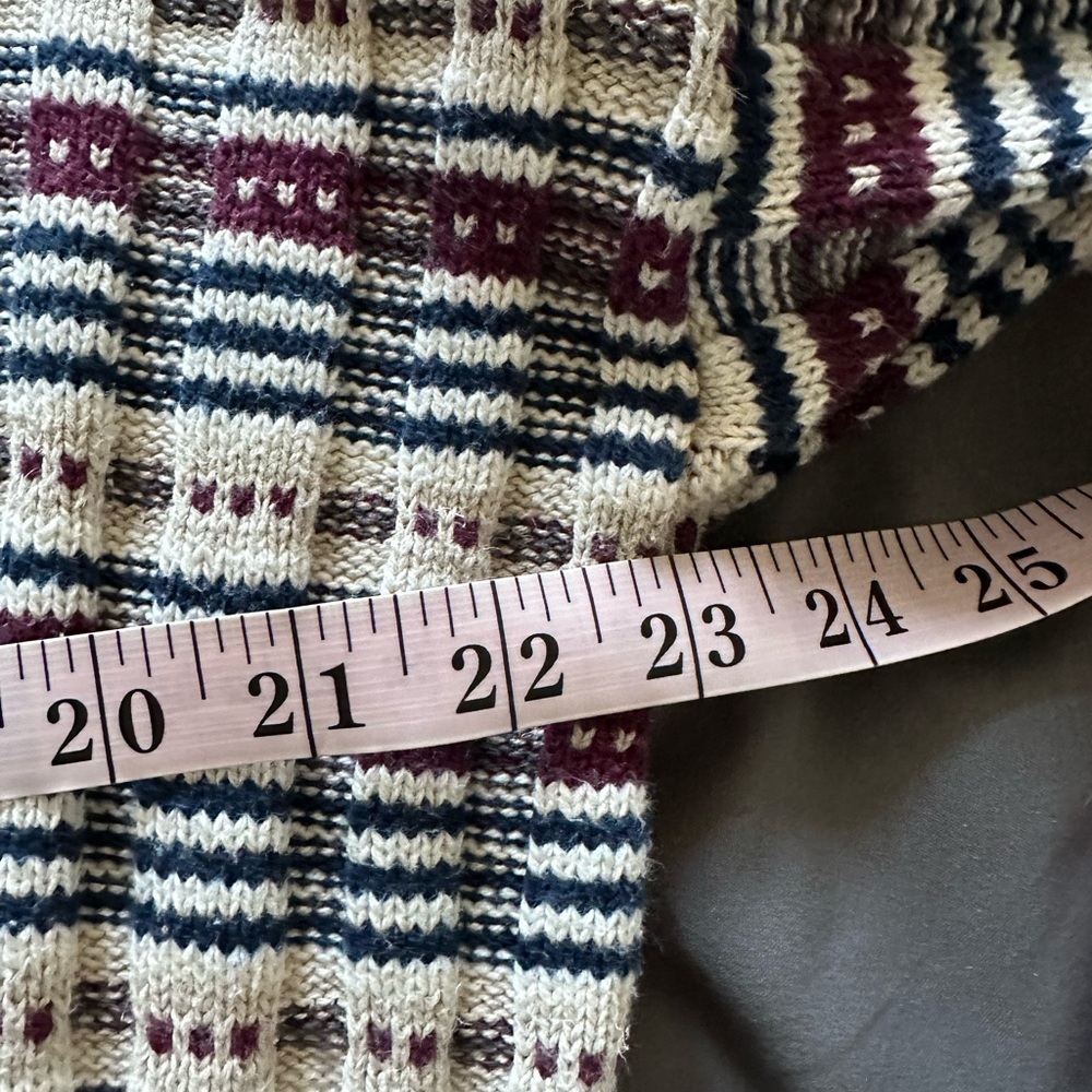 Vintage ‘Crazy Horse’ 90s Striped Red Crewneck Knit Sweater Size Medium EUC - Picture 7 of 8